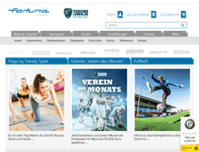 Tablet Screenshot of fortuna-sport.de